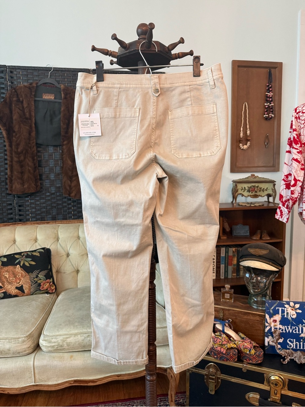 🤍 Lila Ryan Payton Military Straight Leg Pants Size 12 NWT - Picture 3 of 9